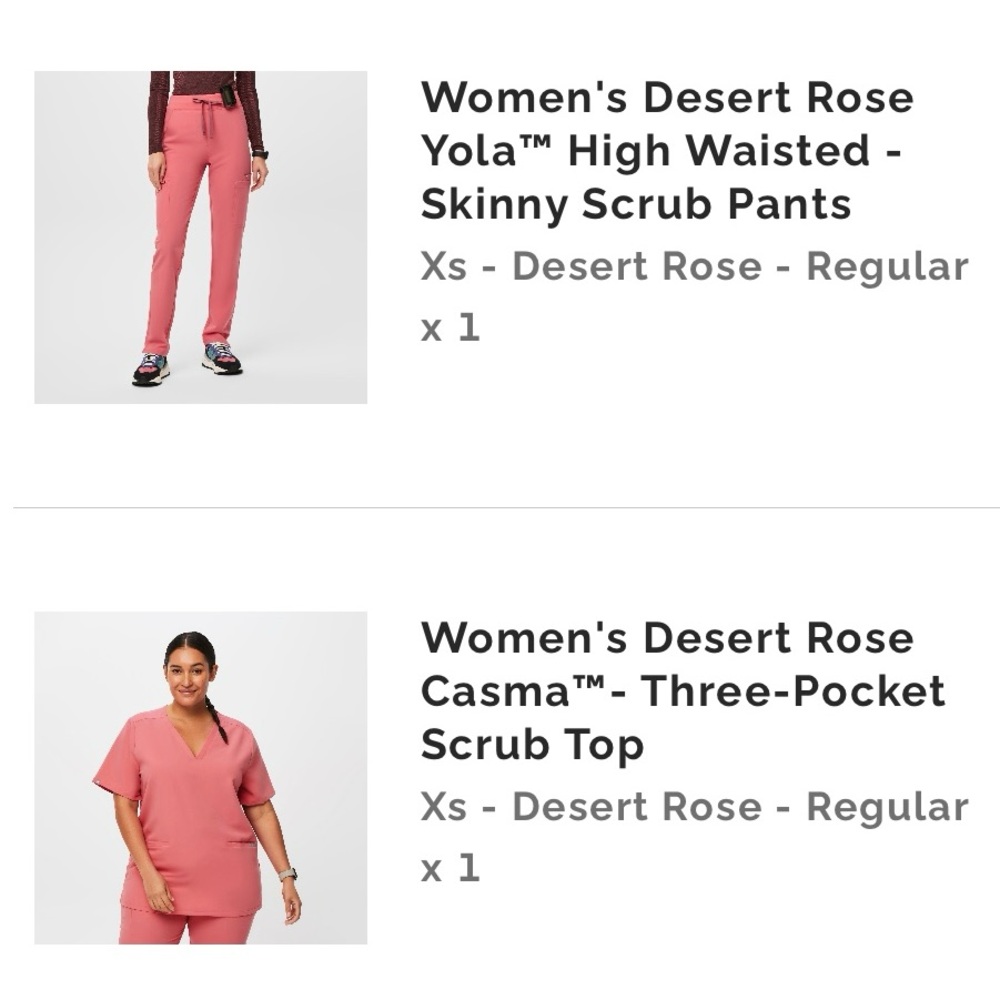 Figs Women's Scrubs Skinny Scrub Pants + Three-Pocket Scrub Top